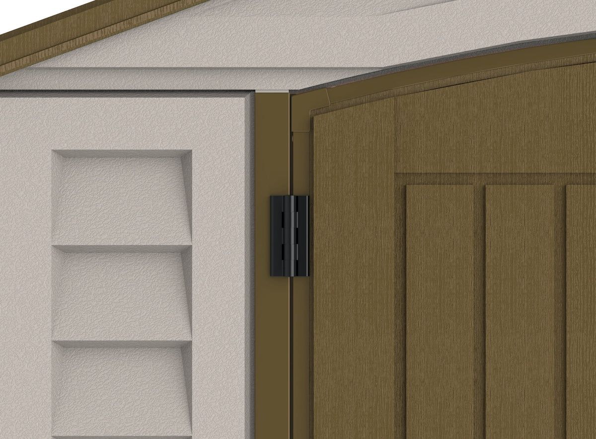 Offwhite/Brown 8x8 Outdoor Storage Shed Z406804