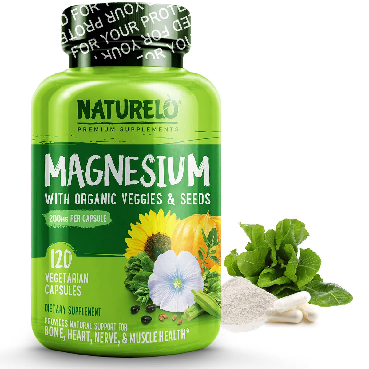 Magnesium Glycinate Chelate Complex 200 mg 120 Capsules J34464