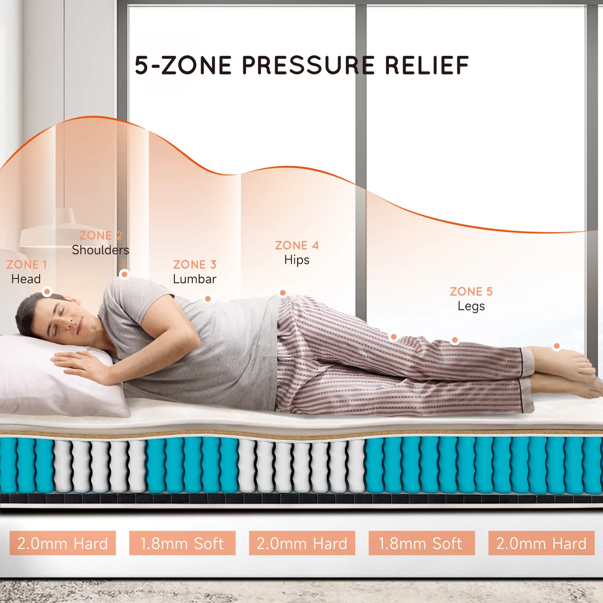 Full Size 10 inch Hybrid Mattress S6871