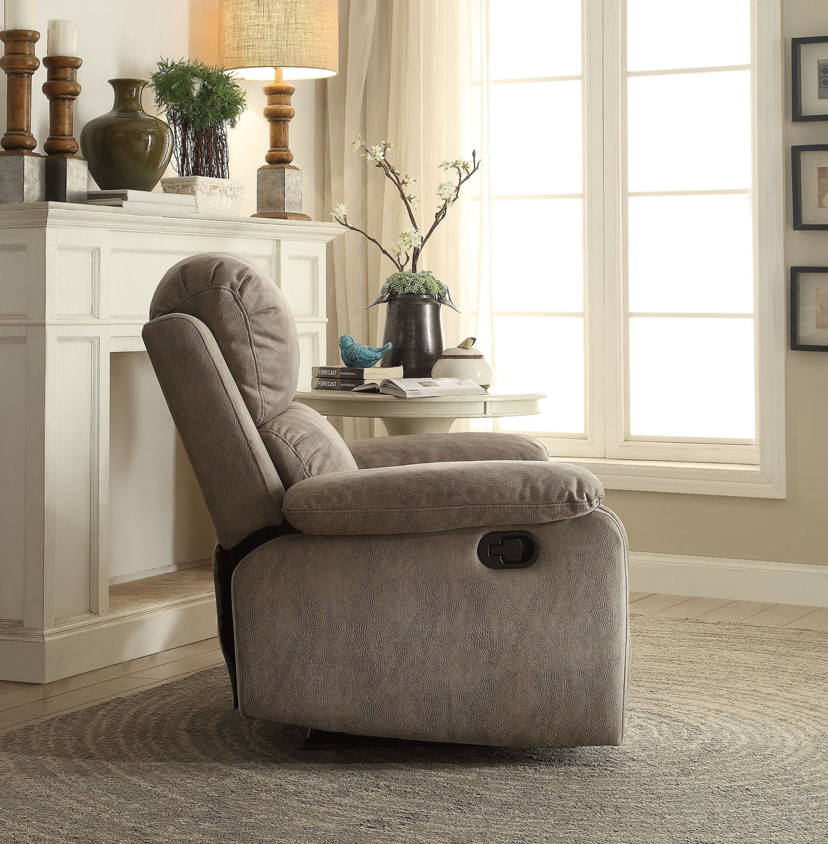 Gray Microfiber Recliner Z87551