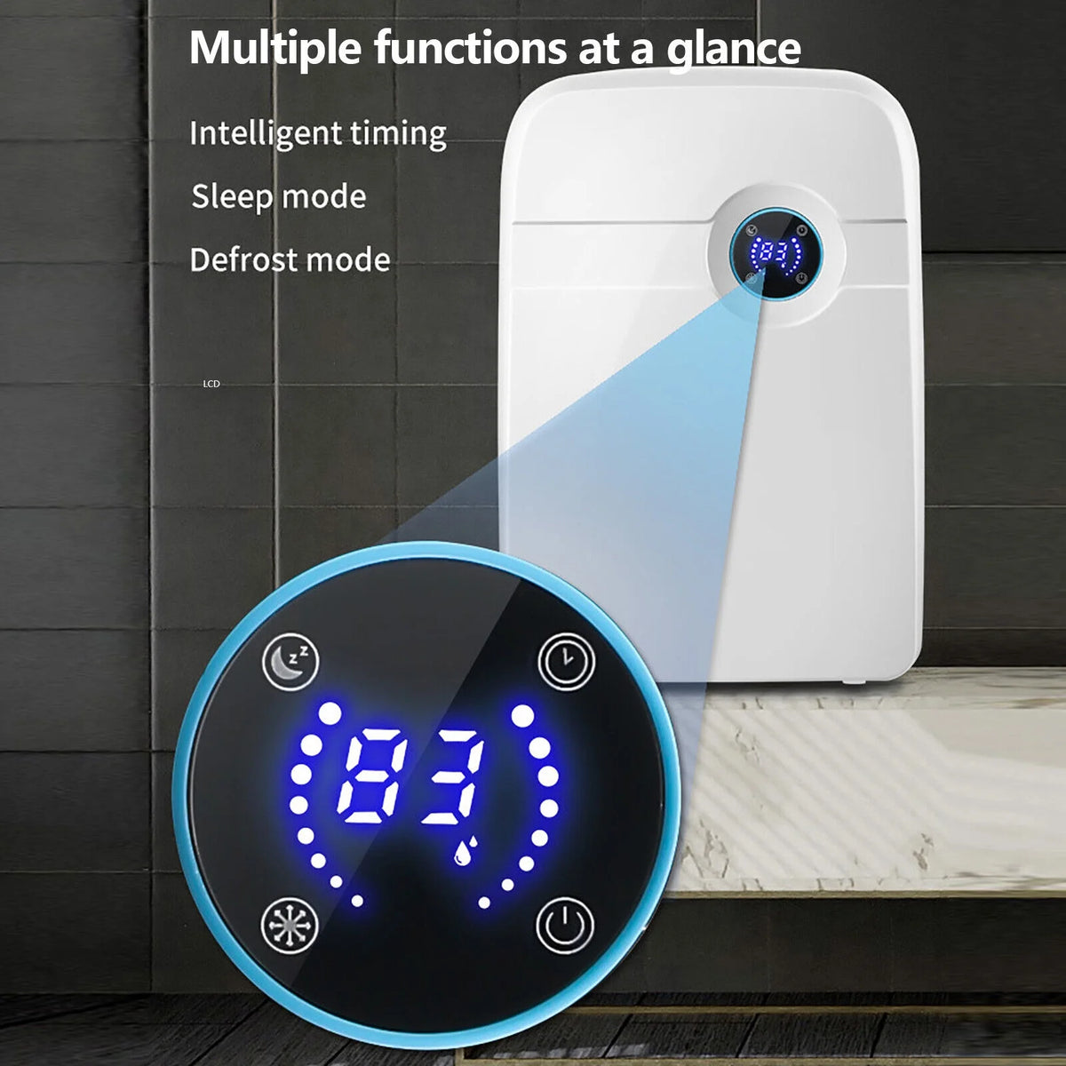 2.5L Water Tank Dehumidifier with Drain Hose O4765