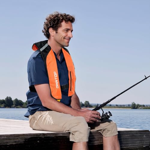 Manual Inflatable Swim Jacket with Zipper Pocket E728804