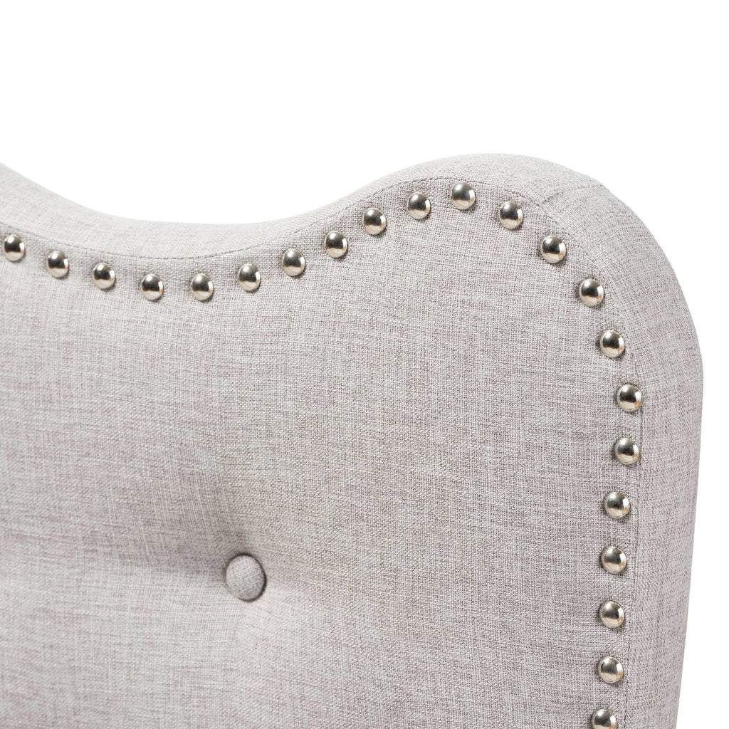 Greyish Beige Fabric Twin Headboard A22674