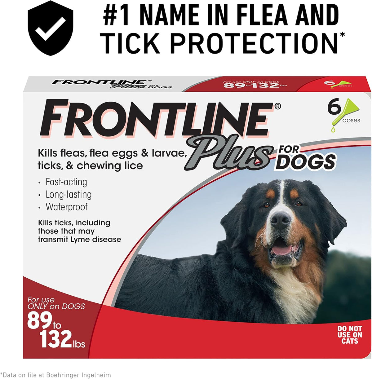 Flea and Tick Treatment for Dogs, 6 Doses, Pack of 2 B98592