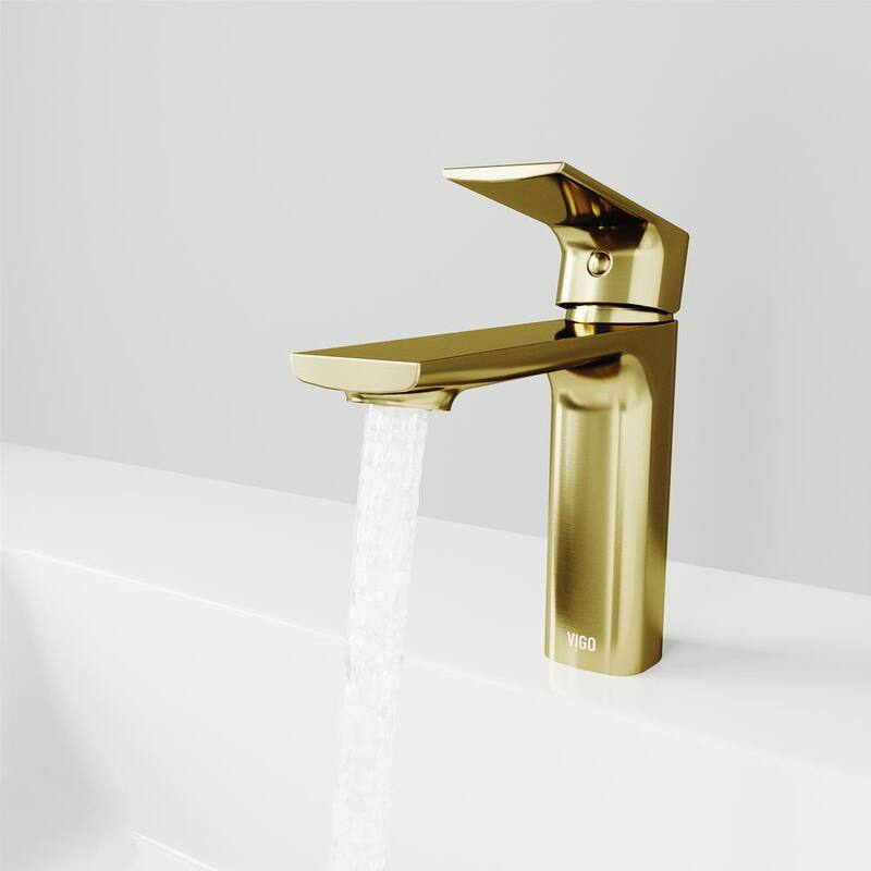 Single Handle Single-Hole Bathroom Faucet Matte Brushed Gold G276910