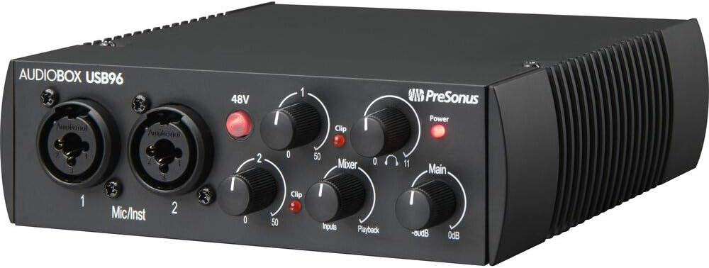 Audio Interface Full Studio Bundle with Studio Monitors and Instrument Cable T60801
