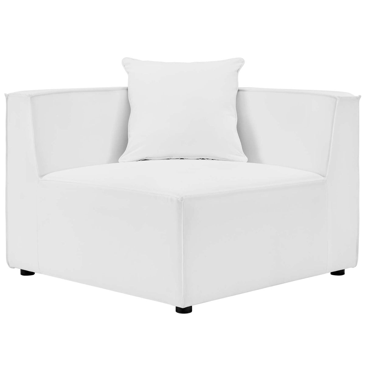7-Piece White Upholstered Sectional Sofa P1932