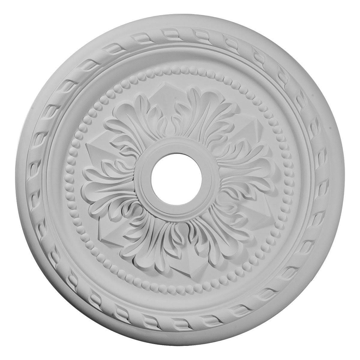 23 5/8x22OD x 3 5/8x22ID x 1 5/8x22P Hand-Painted Polished Copper Ceiling Medallion W394