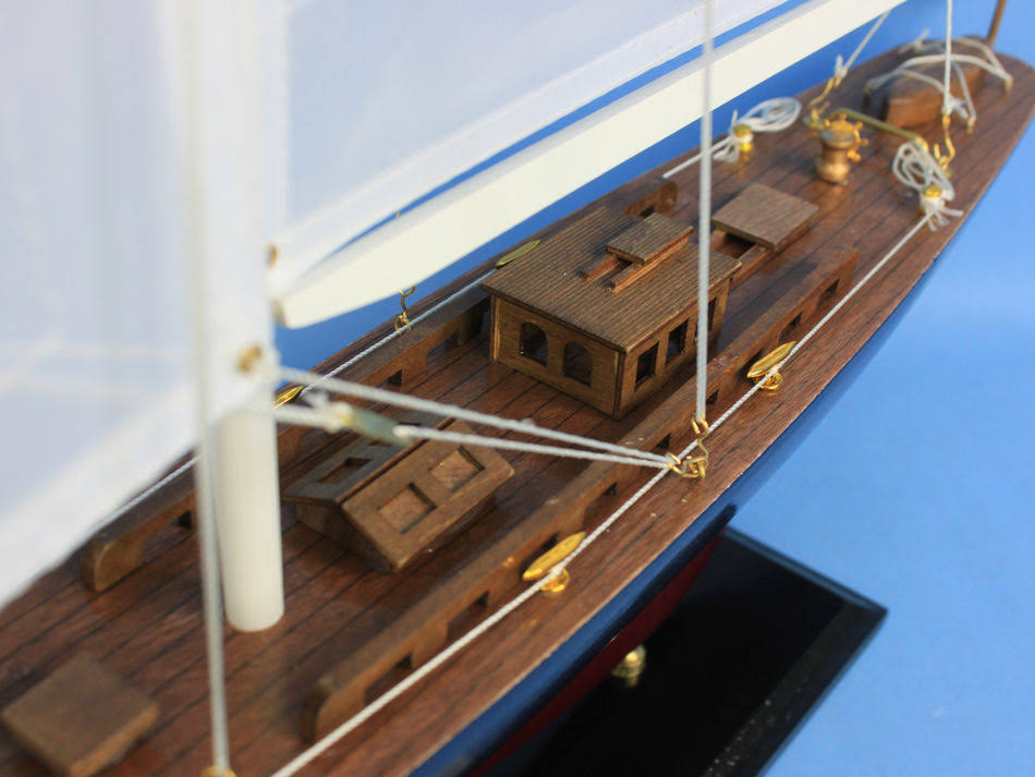 35x22 Wooden Model Sailing Yacht E528726