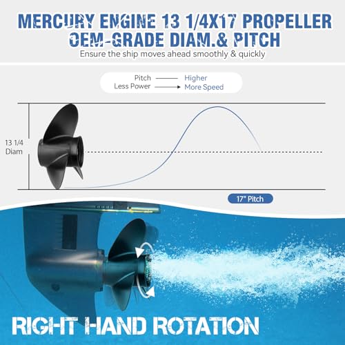 13 1/4x17 Aluminum Boat Propeller 15 Spline Tooth J2340