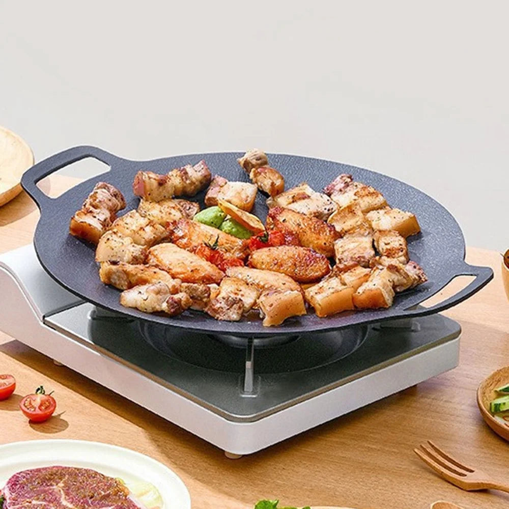 Nonstick BBQ Grill Pan with Metal Handles X26975