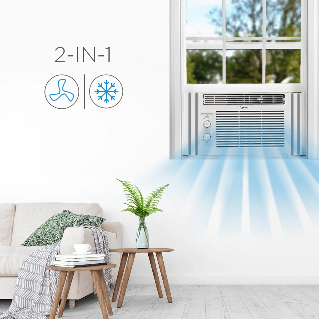 5,000 BTU 150 Sq ft Mechanical Window Air Conditioner, White U280