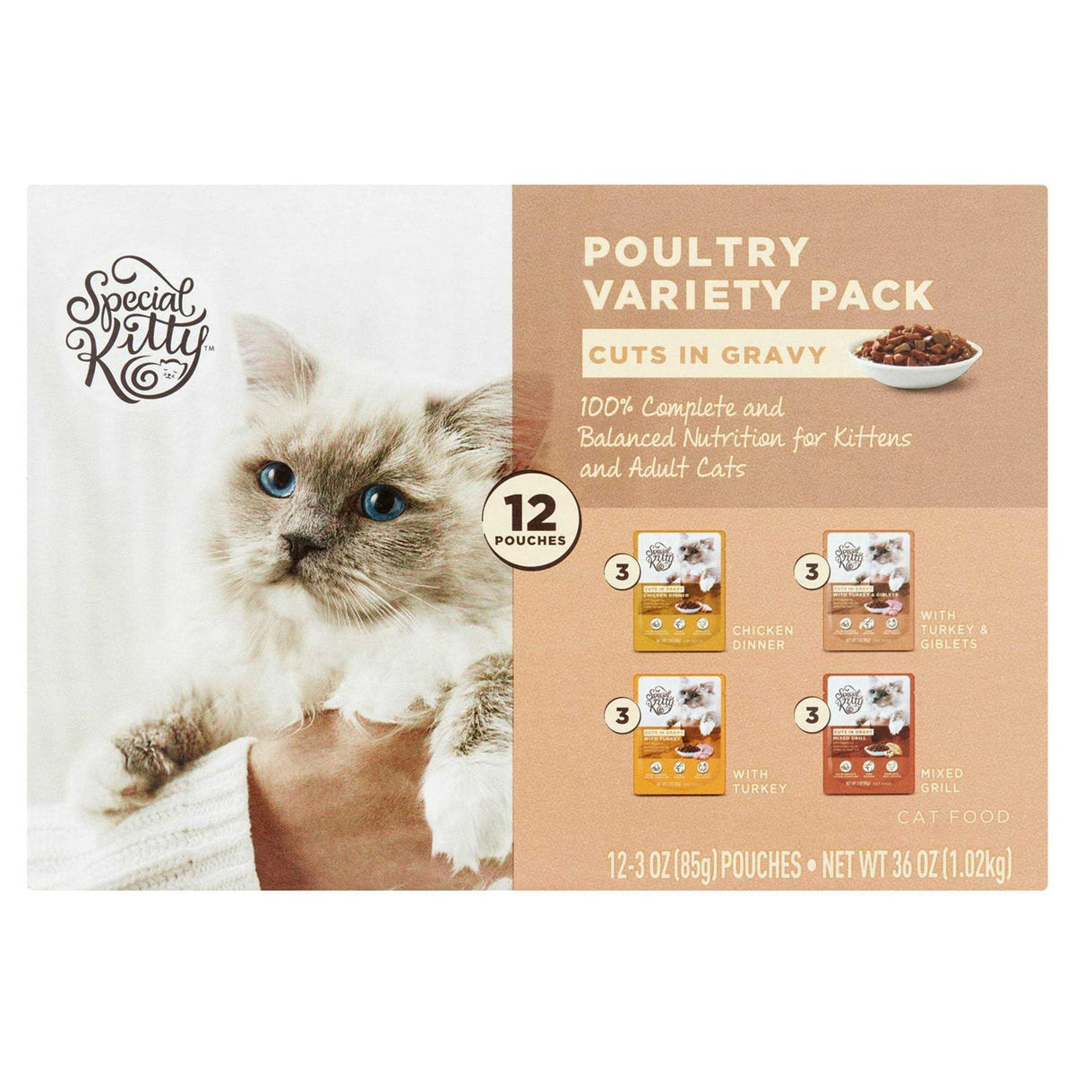 Turkey & Chicken Flavor Gravy Wet Cat Food C3955