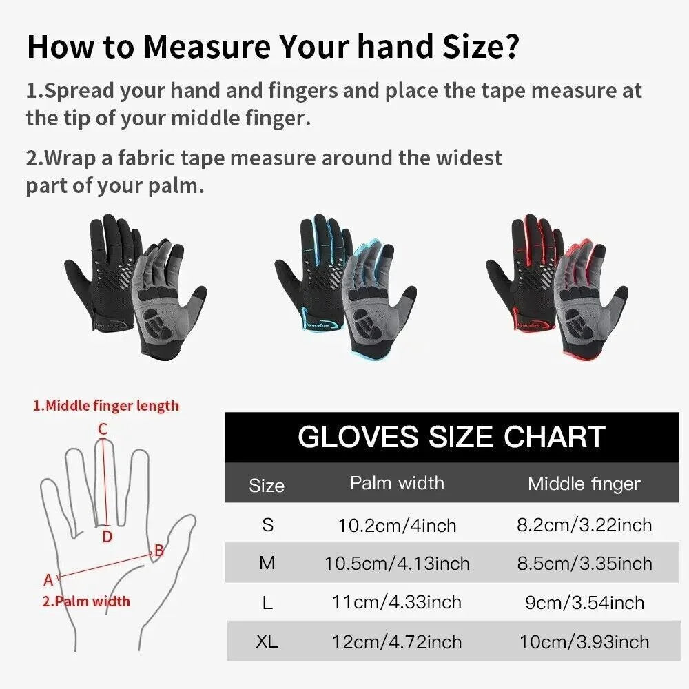 Full Finger Breathable Gel Pad Cycling Gloves Z26440