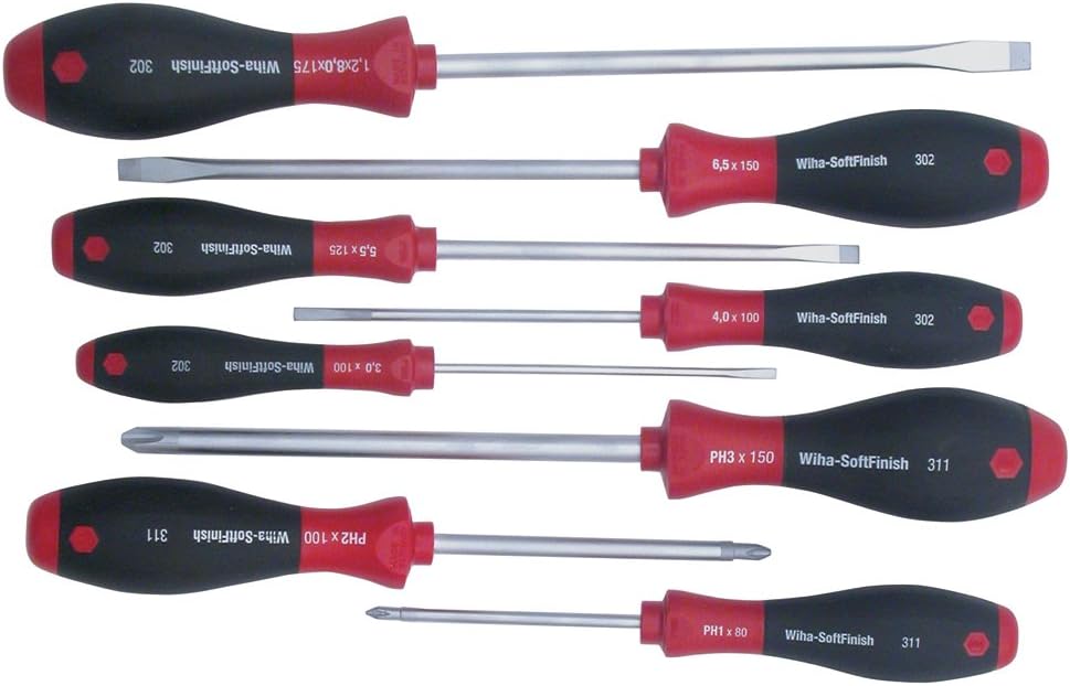 12-Piece Slotted and Phillips Screwdriver Set with Soft Finish Handles U18241