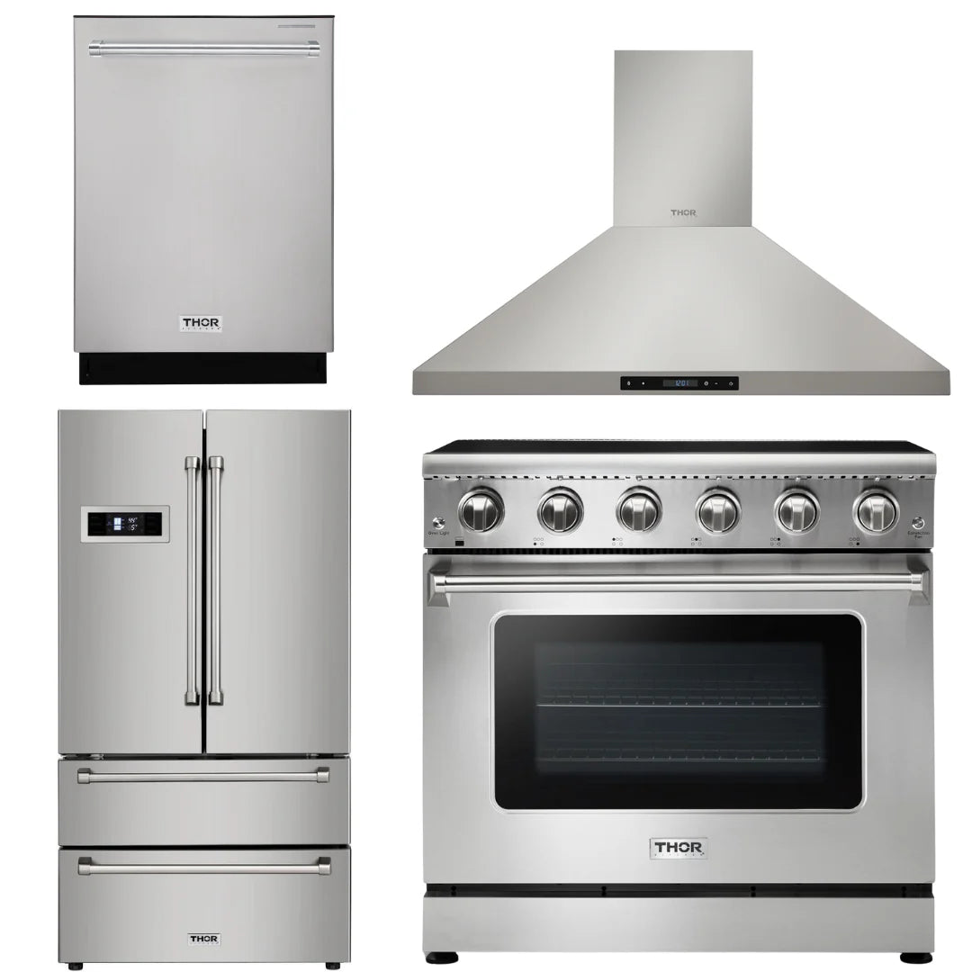 36 in. Electric Range, Range Hood, Refrigerator, Dishwasher V5921
