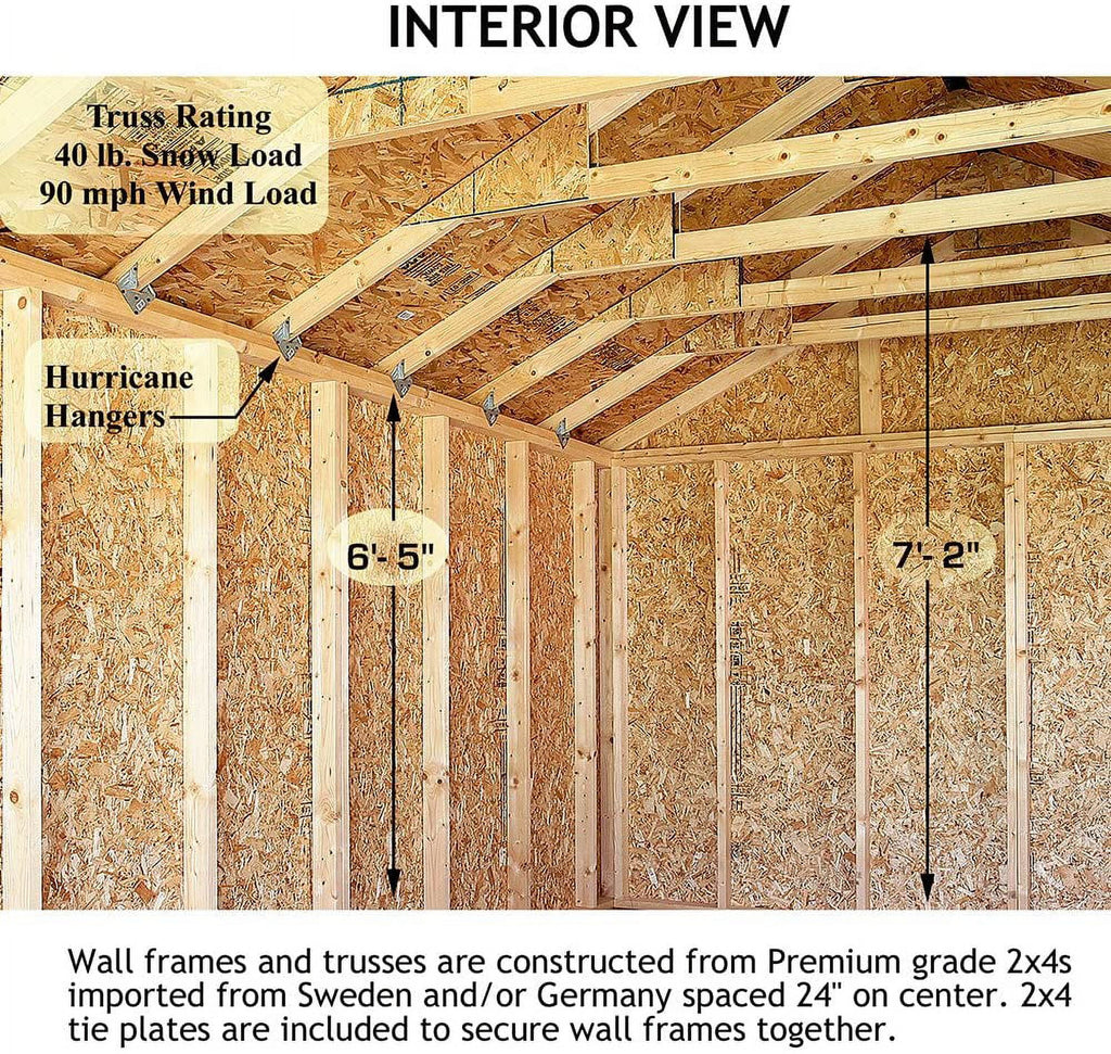 12X12 Wood Shed Kit H796656