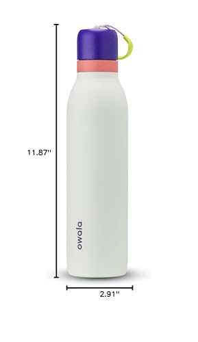 24-oz Insulated Stainless Steel Water Bottle with Straw O816