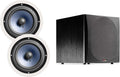 8-inch 2-way In-ceiling Speakers Set of 2 with 12-inch Powered Subwoofer R485