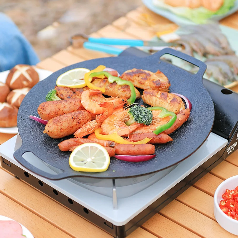 Nonstick BBQ Grill Pan with Metal Handles X26975