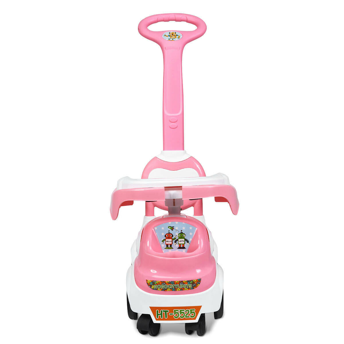Pink Ride on Push Car with Music Box & Horn I52153
