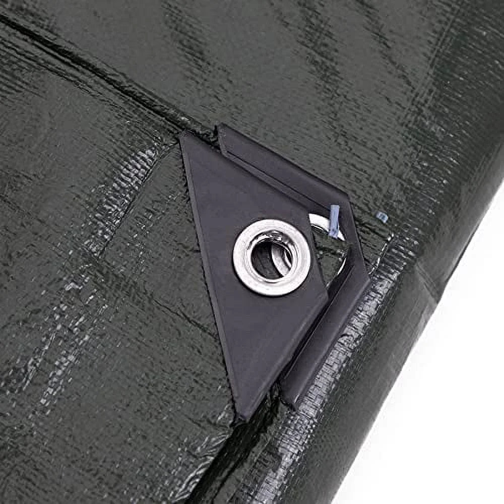 Heavy-Duty 8-mil Reversible Green/Silver Poly Tarp K787