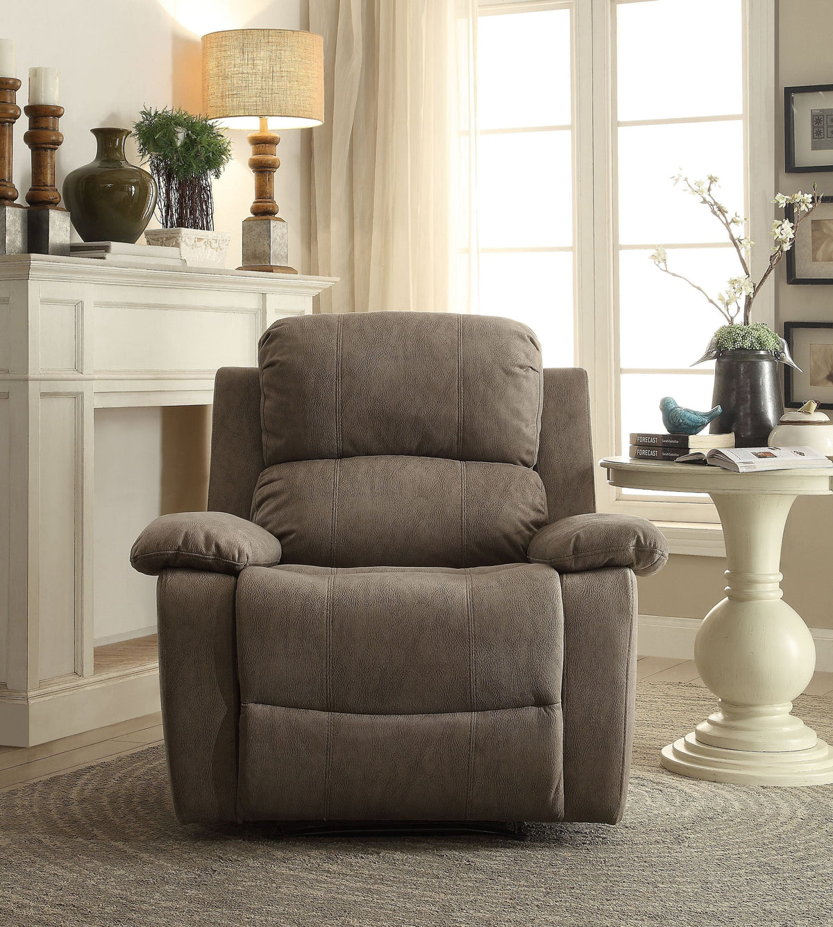 Gray Microfiber Recliner Z87551