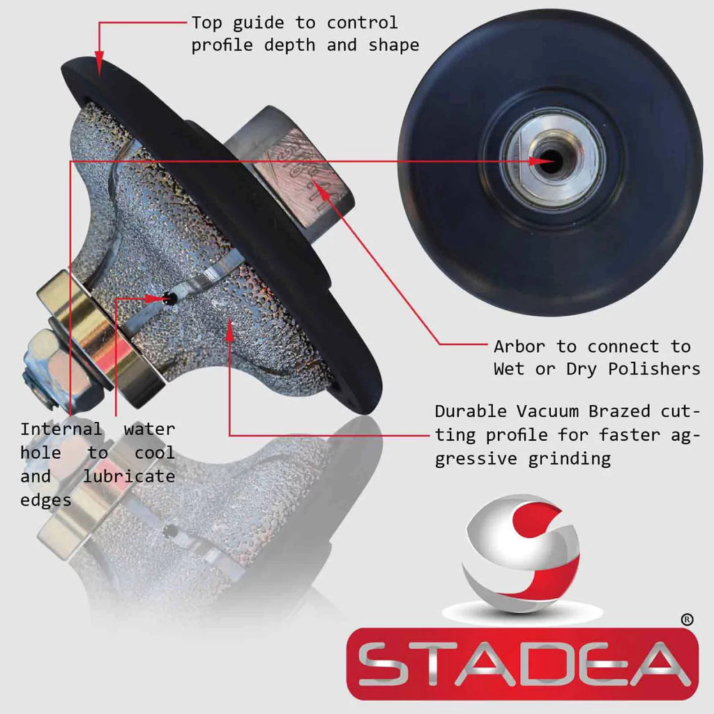 Diamond Profile Wheel Ogee 1" for Granite Marble Concrete Q775290