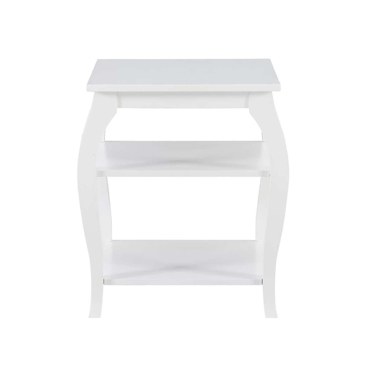 White 2 Shelf Indoor Accent Side Table D299416