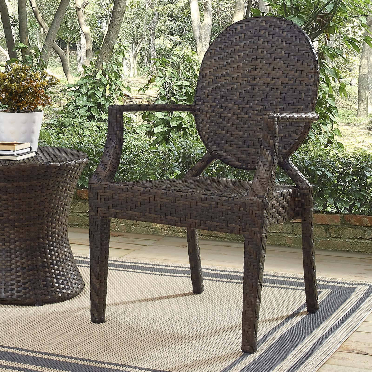 Brown Dining Patio Armchair F4344