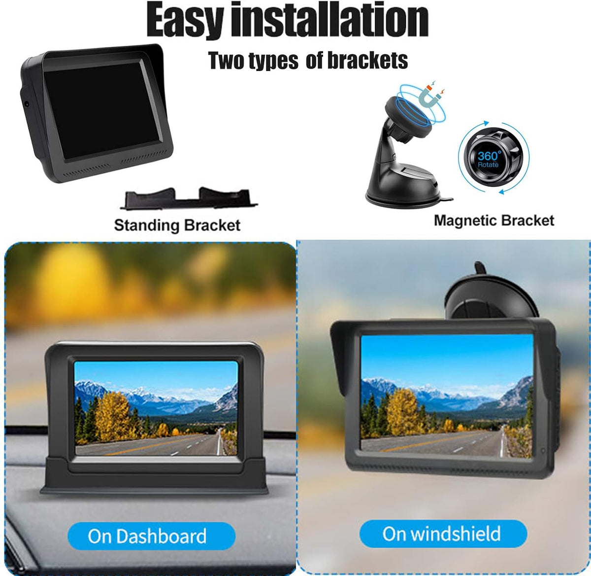 5'' LCD Monitor Waterproof Rear View Camera A2922