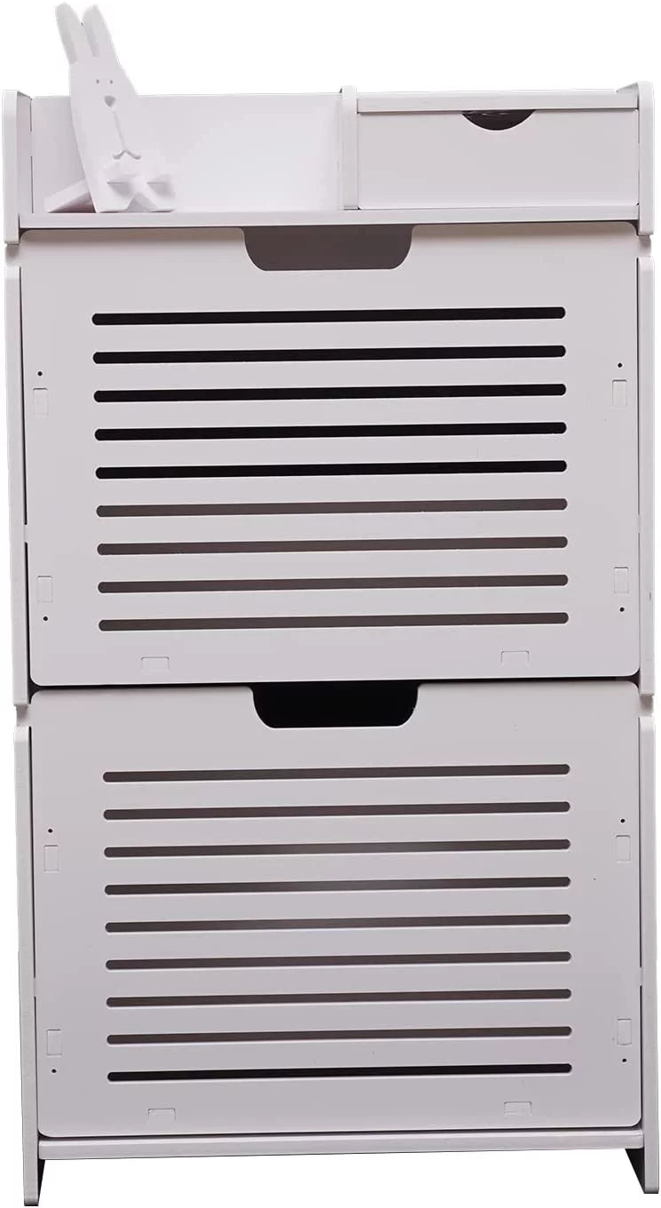 White Narrow Shoe Storage Cabinet E178