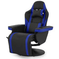 Blue Leather Gaming Recliner Chair with Cup Holder H9351