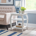 White 2 Shelf Indoor Accent Side Table D299416
