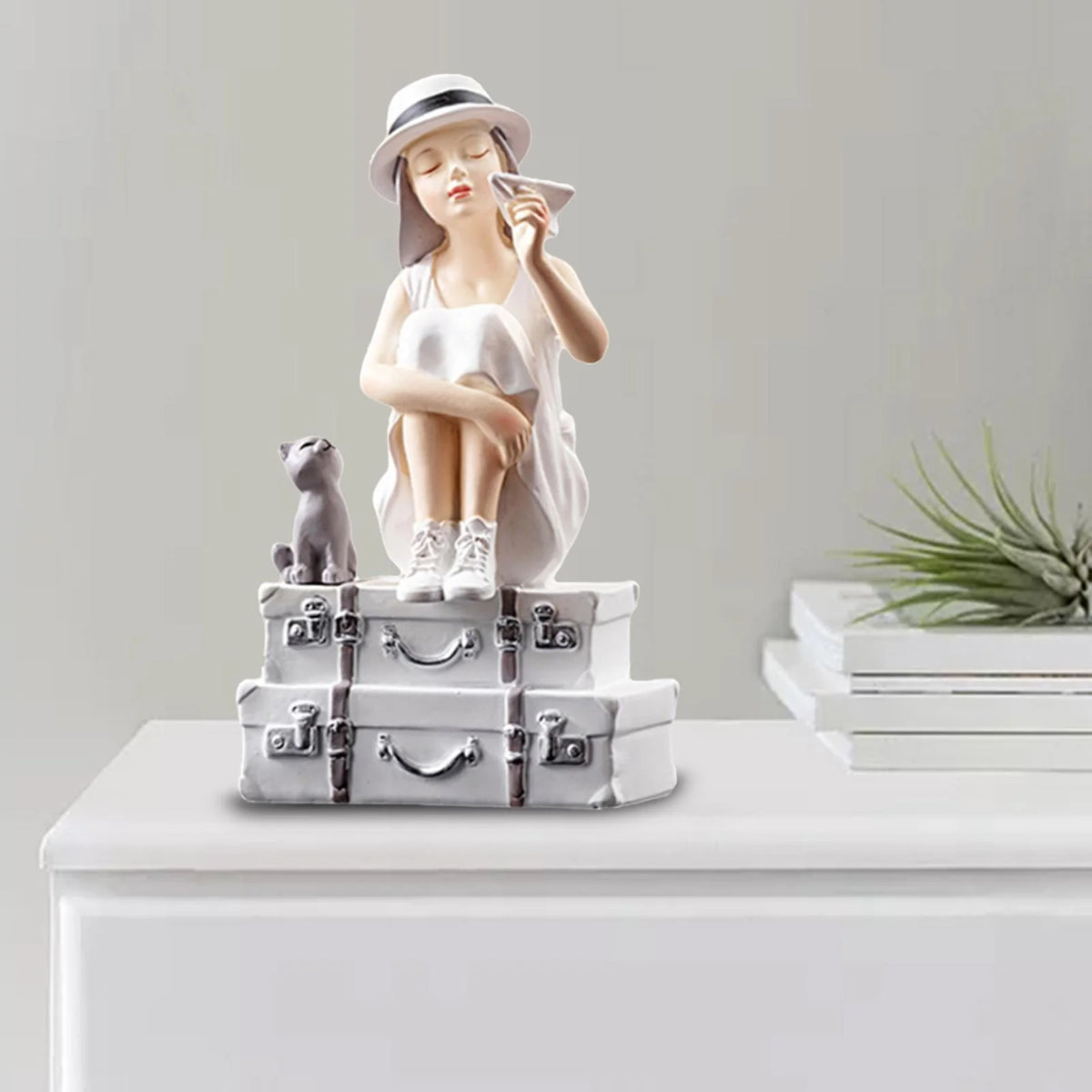 Girl Figurine Statue Sculpture Desktop Ornament F43134