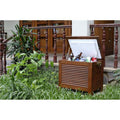 Wooden Patio Cooler with Double Wall Plastic Insert Y16353