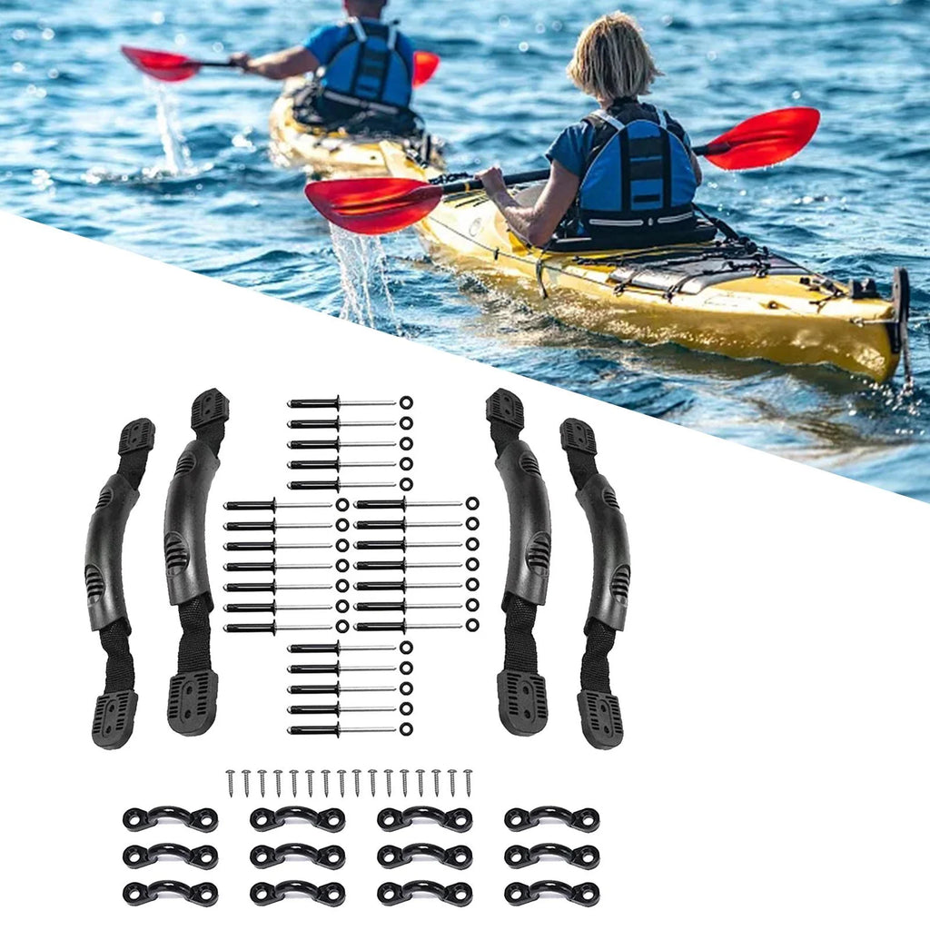 Black Kayak Carry Handles with Screws Pad Eye B994
