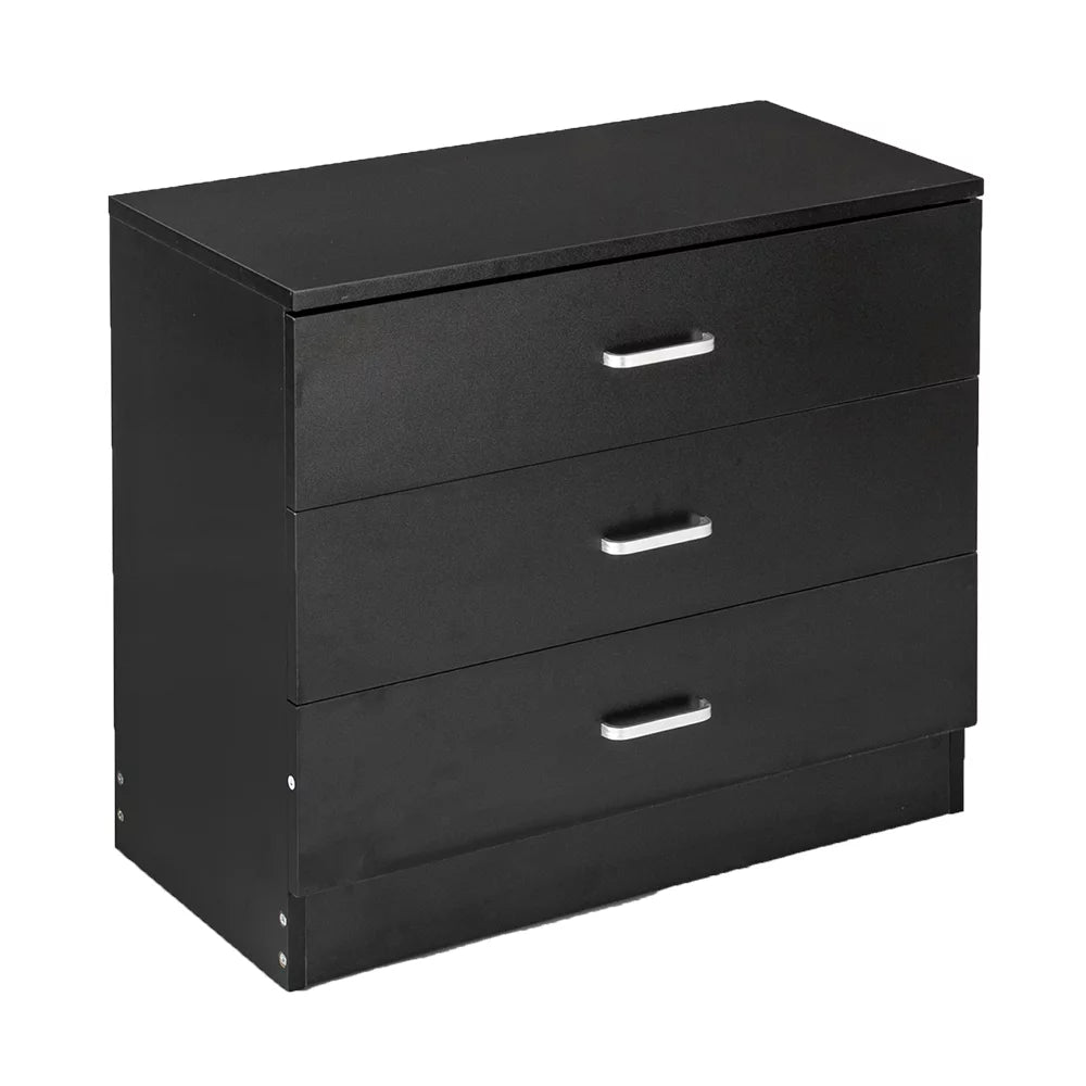 Black 3 Drawer Wood Dresser Z945914