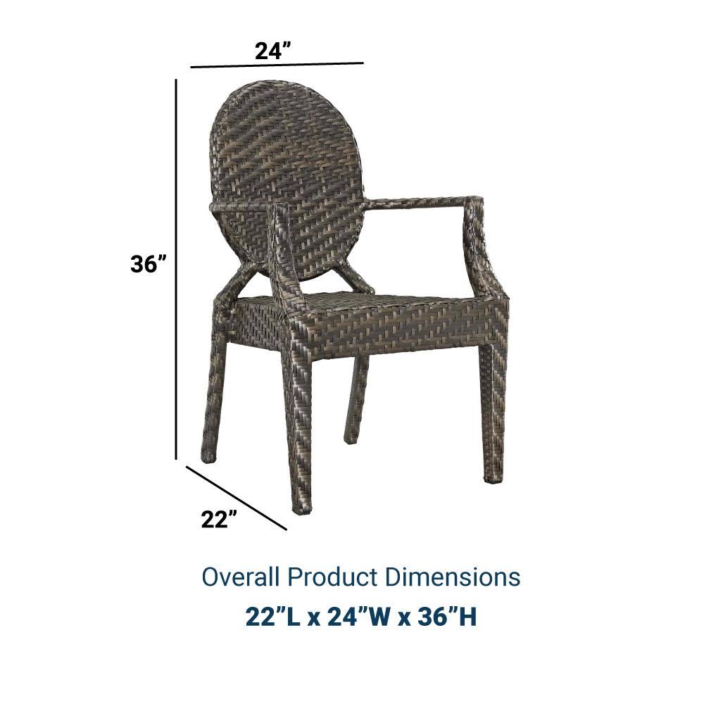 Brown Dining Patio Armchair F4344