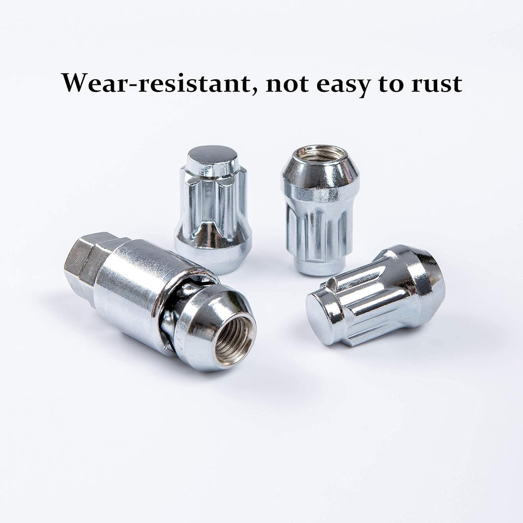 Wheel Locking Nuts Set of 4 with Wheel Lock Key Pouch Pack of 2 C14870