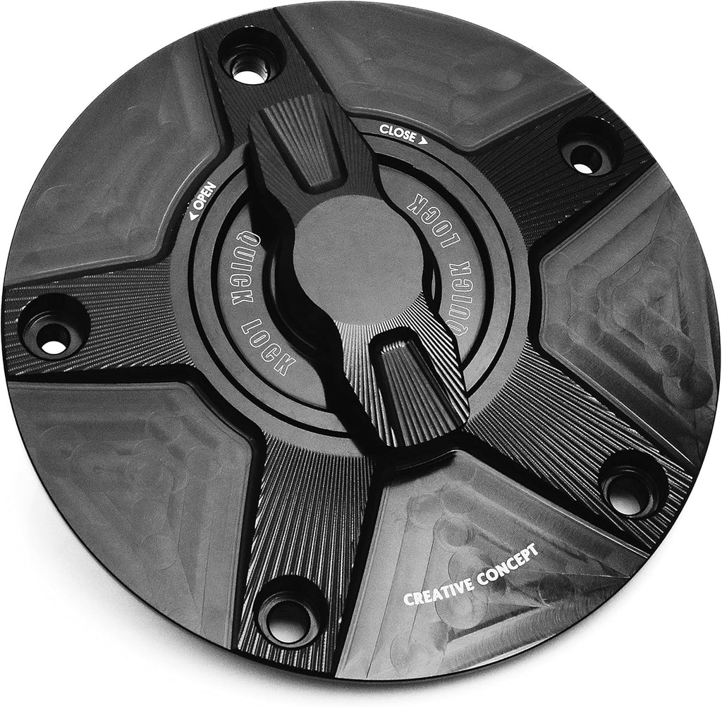 Gold CNC 1/4 Quick Lock Fuel Cap Pack of 2 U77898