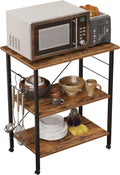 Rustic Brown 3 Tier Utility Storage Shelf with Lockable Caster X168