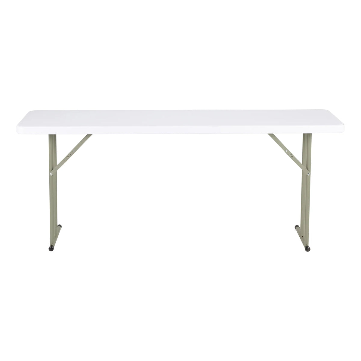 White 6 ft Heavy Duty Portable Plastic Folding Table Y296470