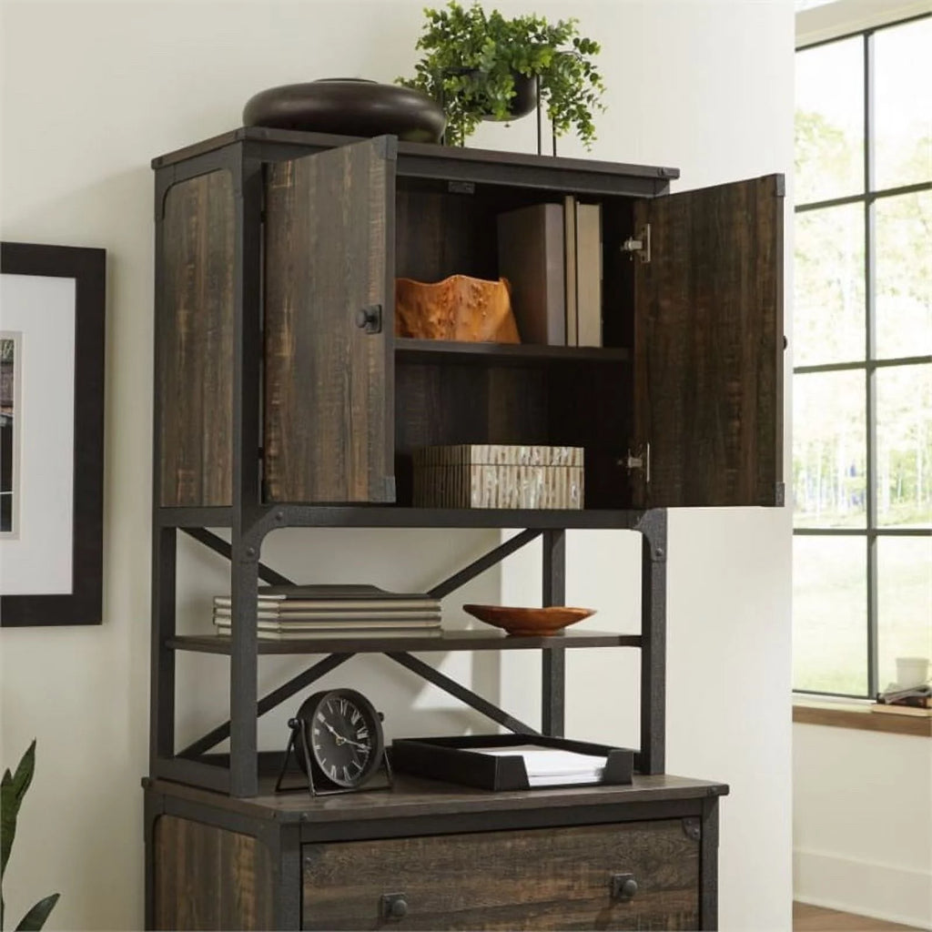 2-Piece Lateral File and Library Hutch Set A196417