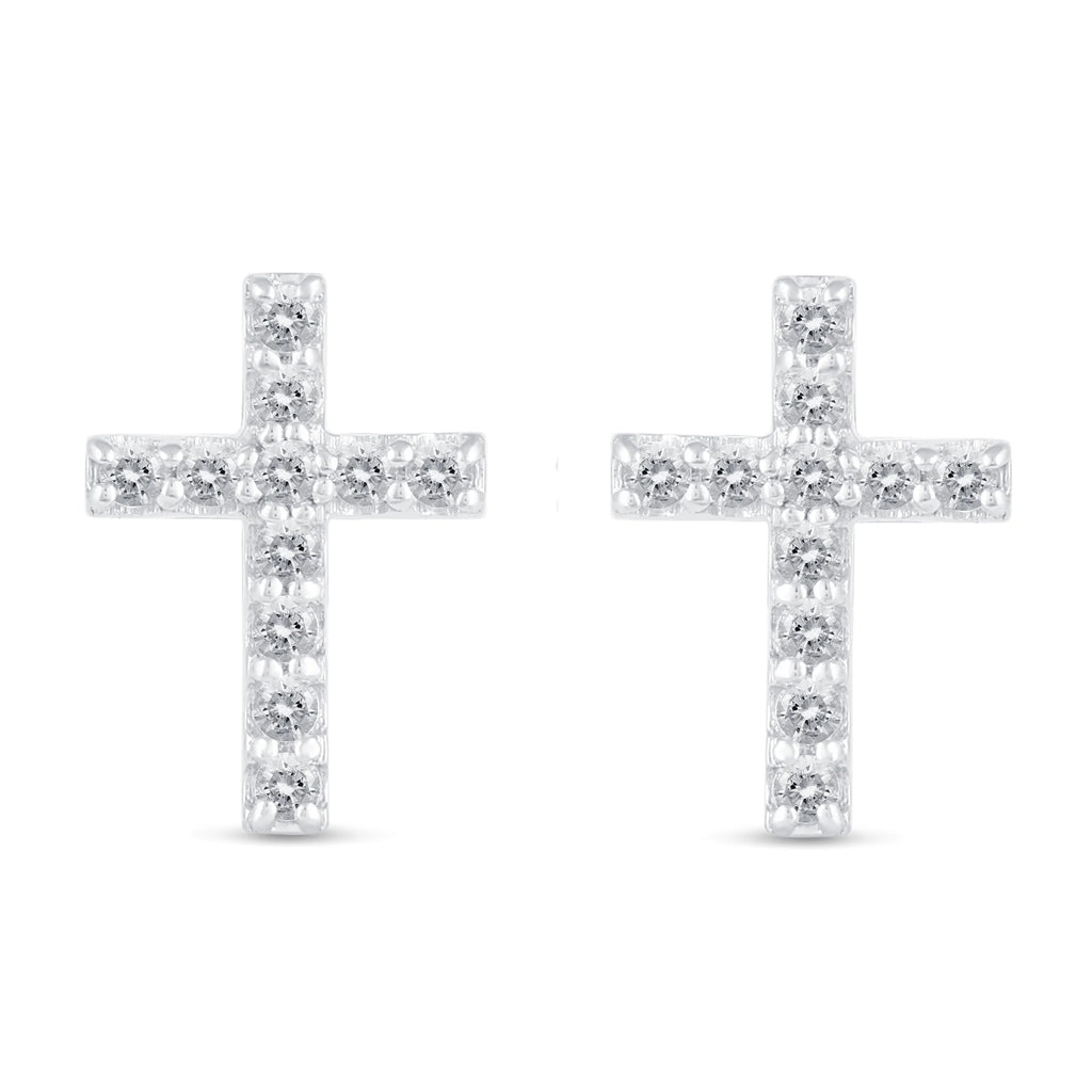 1/4 CTW Real Diamond Stud Earrings in 925 Sterling Silver T7880