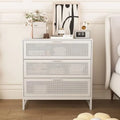 Black Iron Rattan Drawer Dresser U581