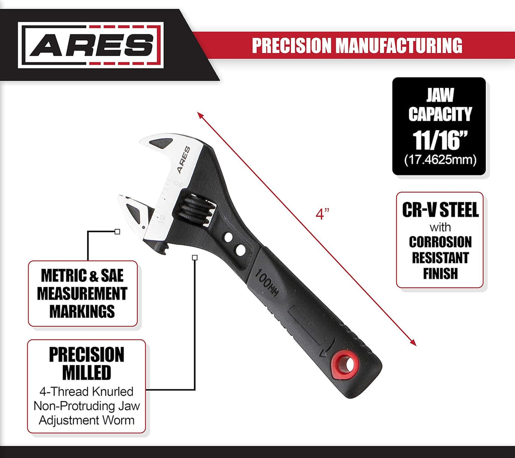 15-Inch Adjustable Wrench Chrome Vanadium Steel O2696